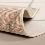 Scandinavian Outdoor Rug - Odin Lines Cream/Green