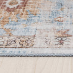Round oriental rug - Leyla Medallion Light Blue