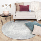 Round Vintage Rug - Admire Light Grey