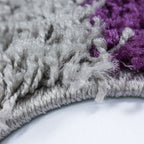 High-pile floor rug - Cube Purple