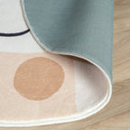 Round Washable Children’s Play Rug – Sammy Giraffe Beige