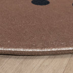 Round Washable Kids Rug - Sammy Bear Brown