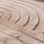 Soft High Pile Rug - Carvy Curves Taupe