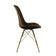 Chair Velvet Coffee Brown - Gold frame