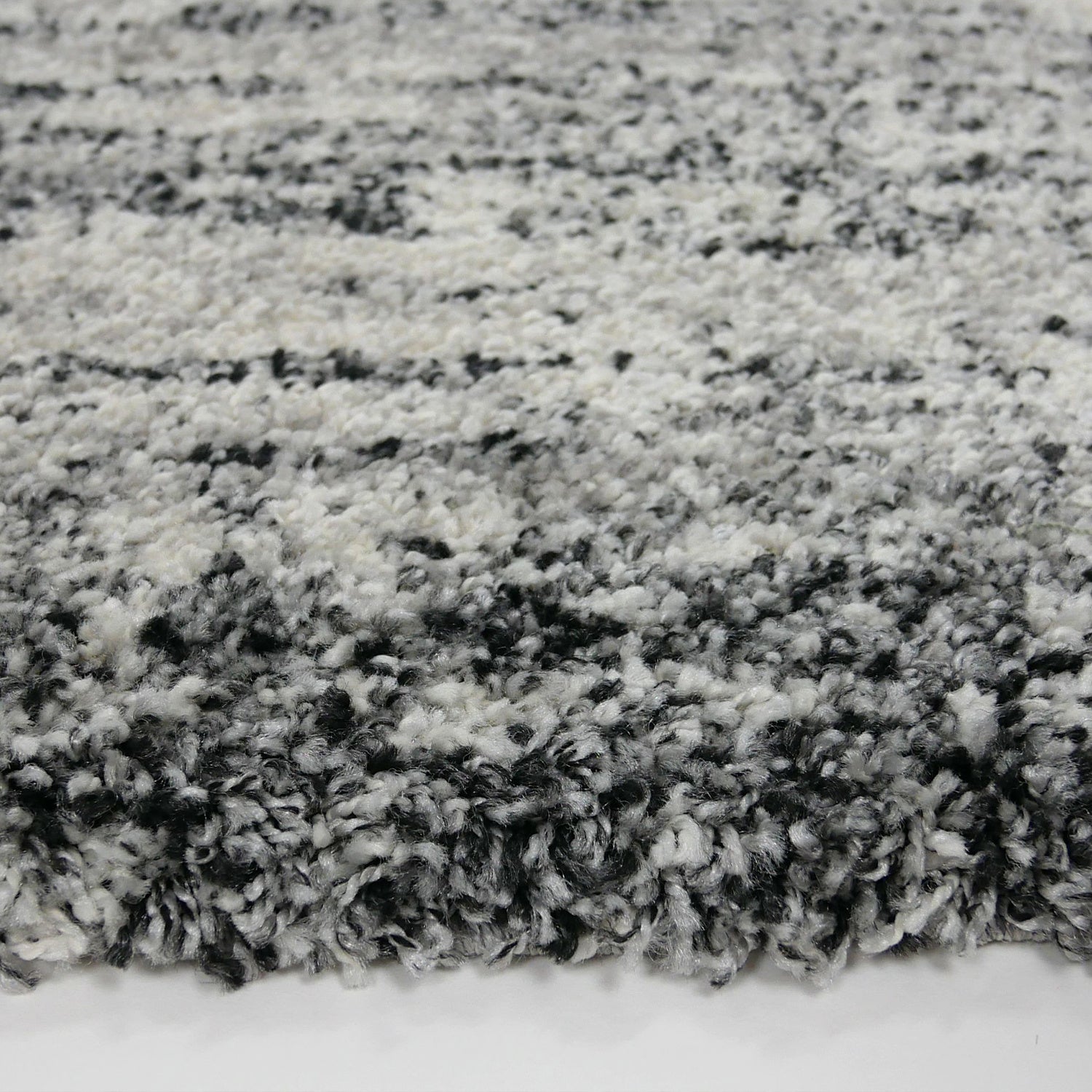 High Pile Floor Rug - Malta Black/Mottled 6258
