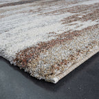High-pile floor rug - Modesto Brown/Grey 6787