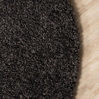Round high-pile rug - Yves Anthracite