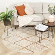 Round High Pile Rug - Blend Lines Terra