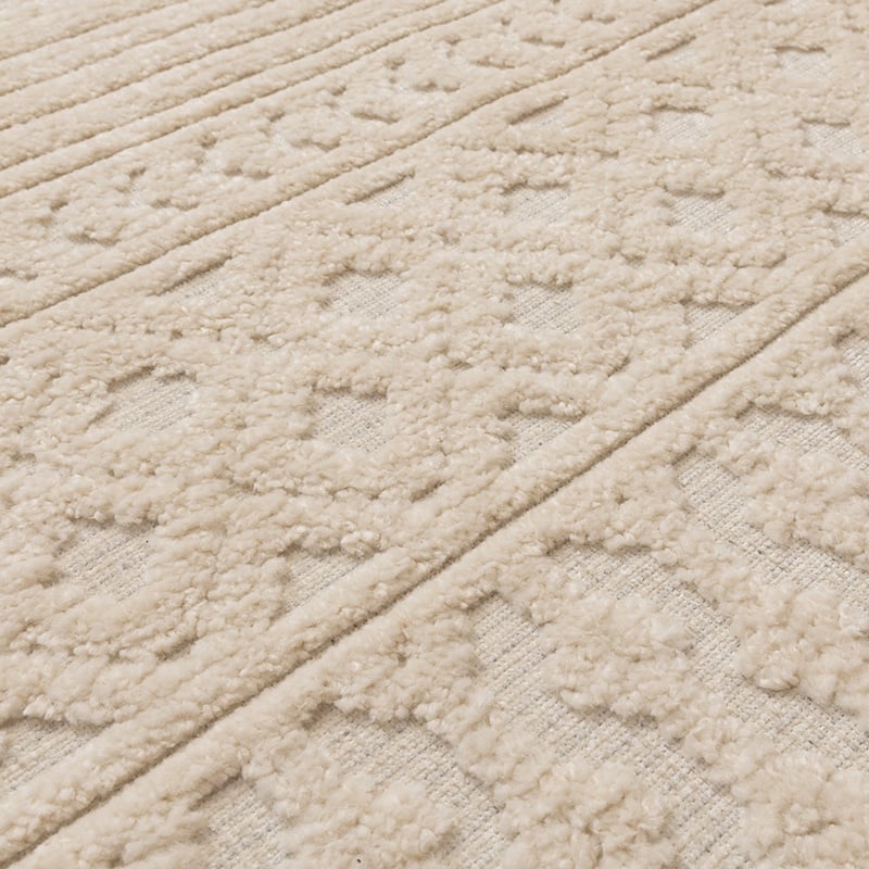Washable Rug - Dunya Geo White