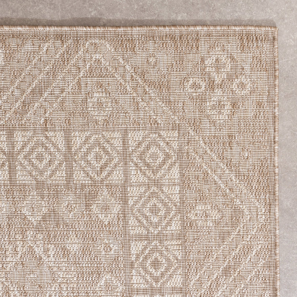 Jute Outdoor Rug - Atlas Aztec Brown/Cream