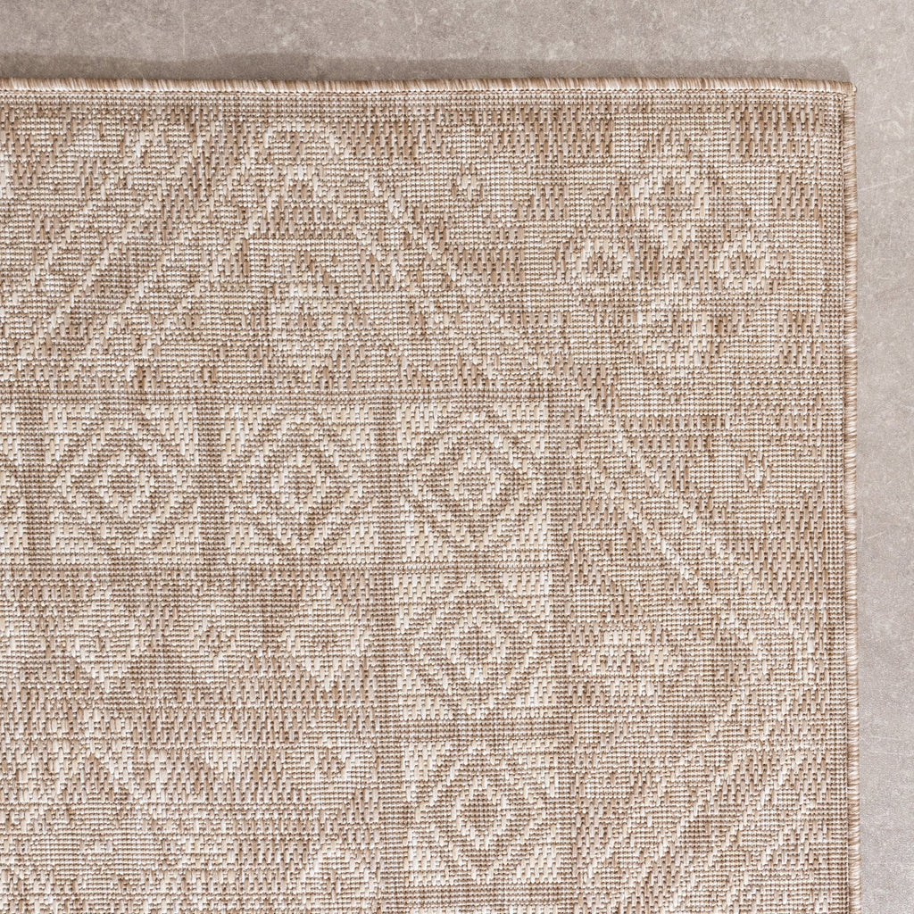 Jute Outdoor Rug - Atlas Aztec Brown/Cream
