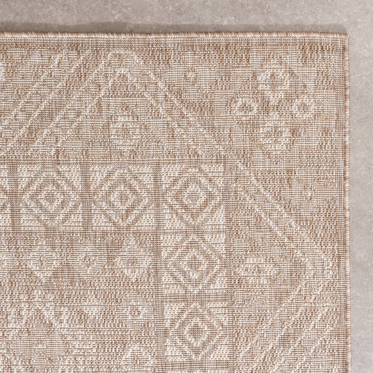 Jute Outdoor Rug - Atlas Aztec Brown/Cream
