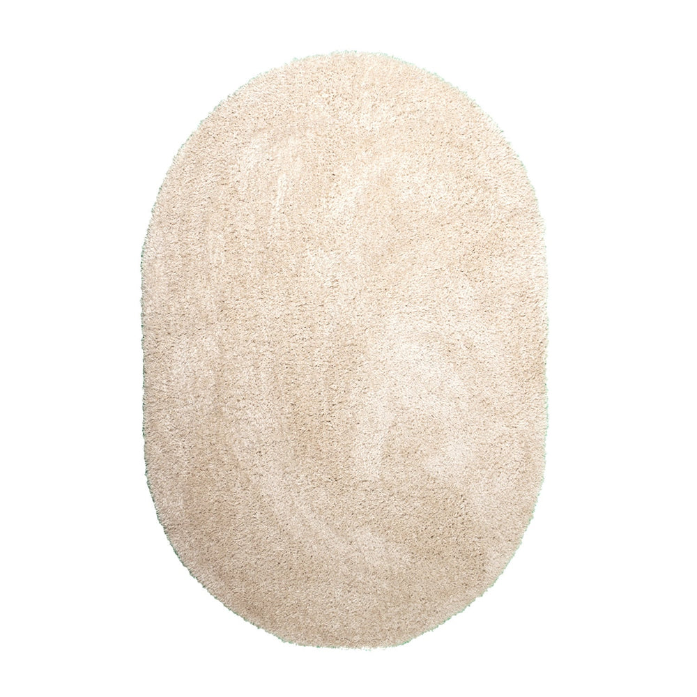 Oval Shaggy Rug - Blaze Beige