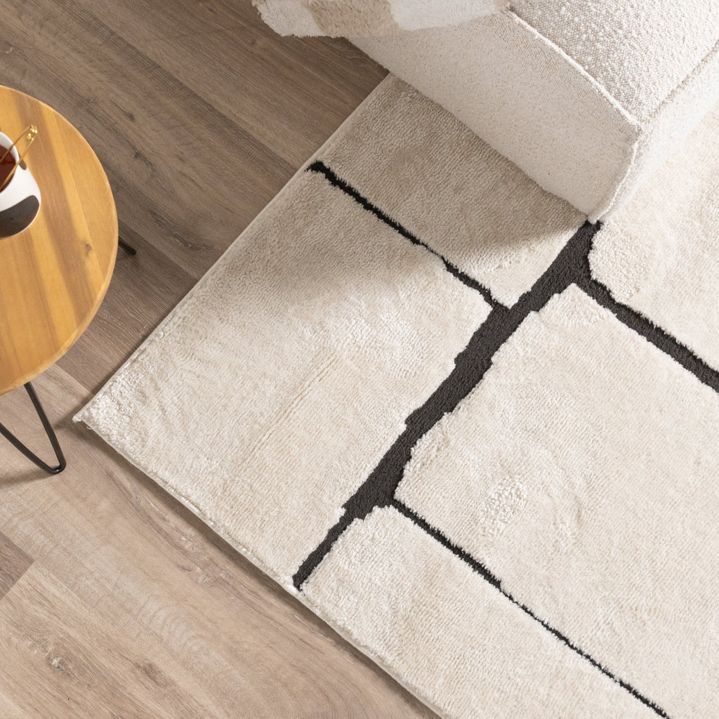 Japandi Rug - Yori Blocks Cream/Black