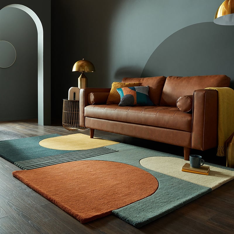 Abstract floor rug - Stracto Lozenge Multicolor