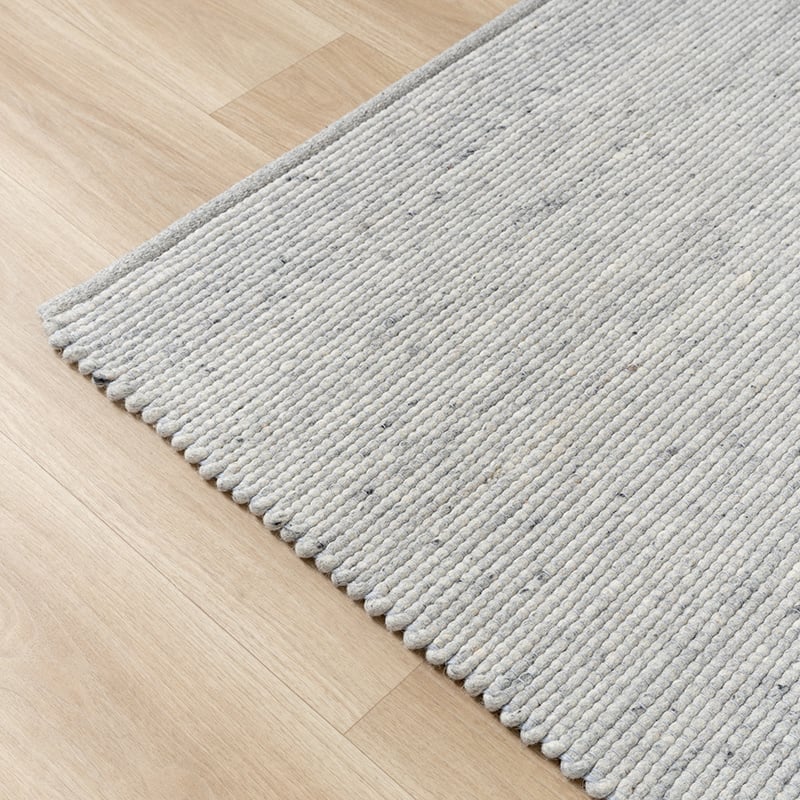 Wool Rug - Wise Grey/White