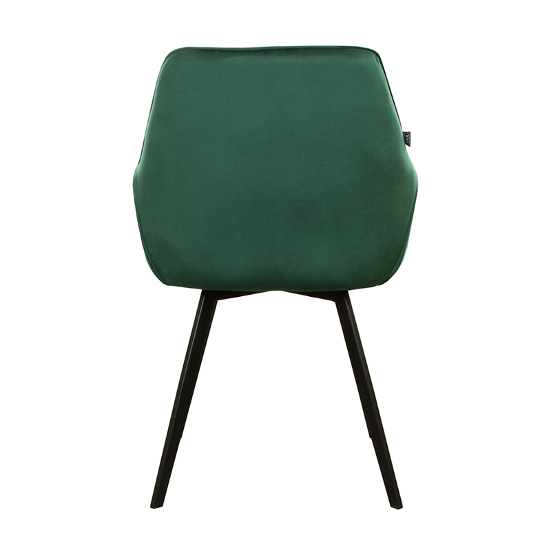 Velvet dining chair - Karl Dark green