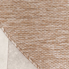 Round Indoor & Outdoor Rug - Sierra Curves Beige/Cream