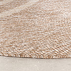 Round Indoor Outdoor Rug - Sierra Arches Beige/Cream