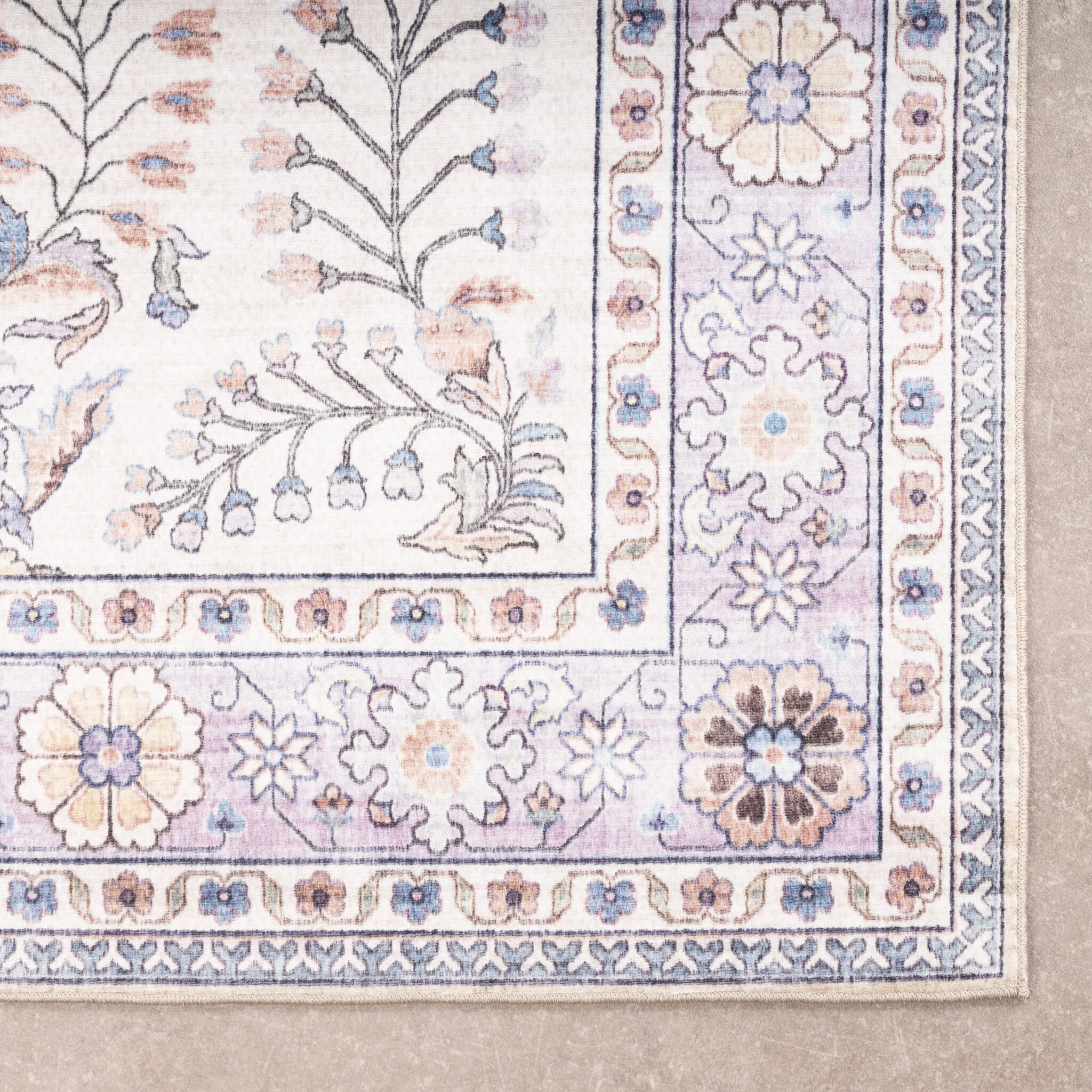 Vintage Outdoor Rug - Santo Flora White