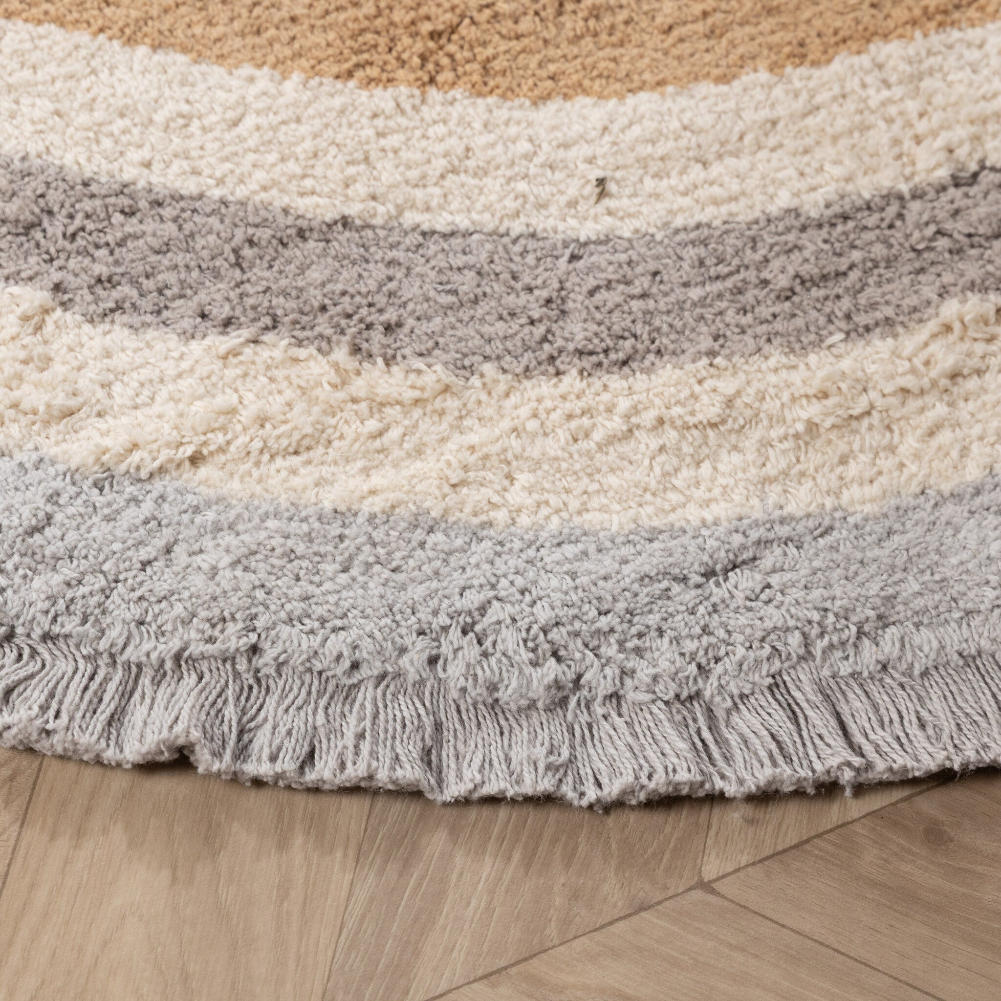 Oval washable children's rug - Milo Grey