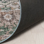 Round oriental rug – Leyla Medallion Green