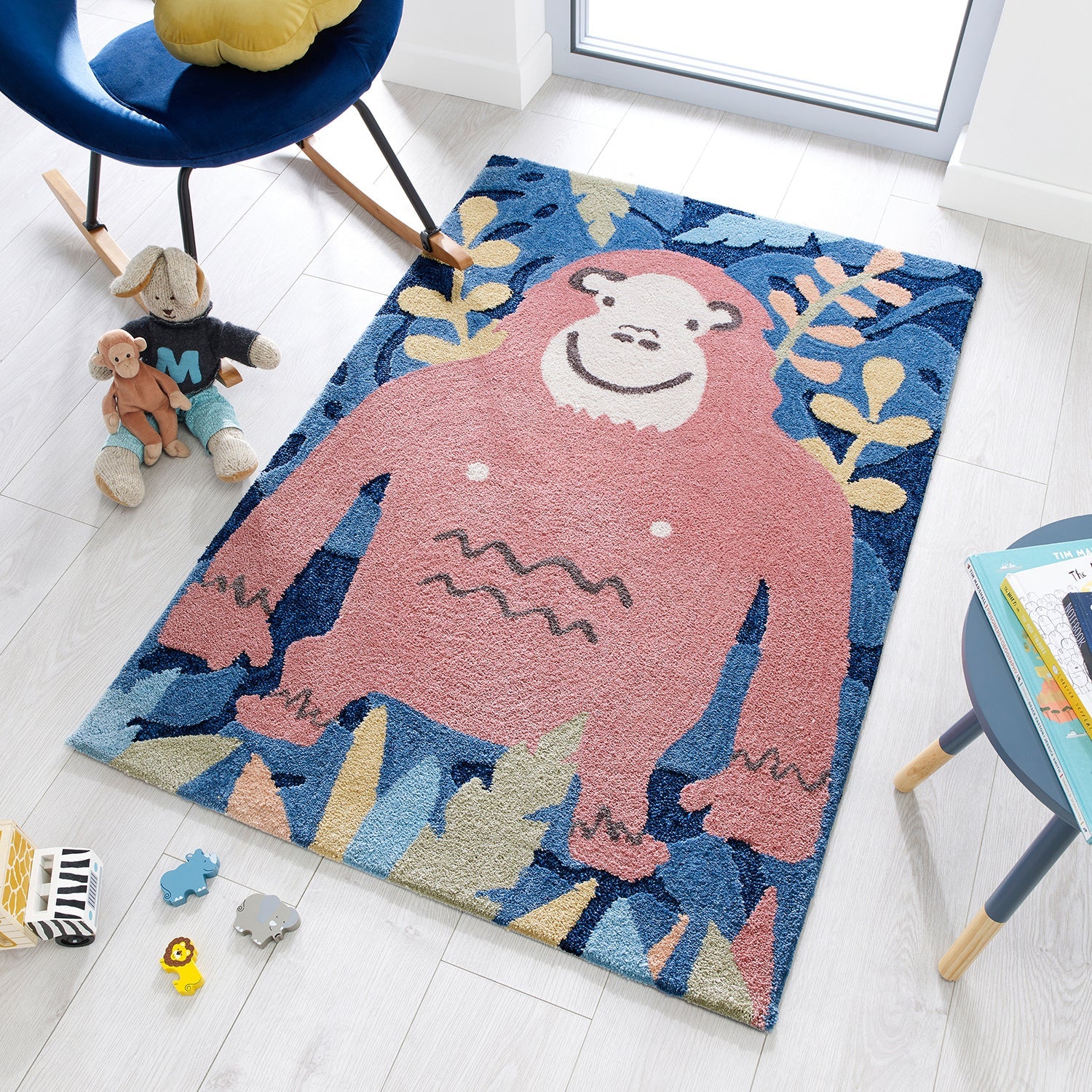 Children's floor rug - Zesto Jungle Multicolor