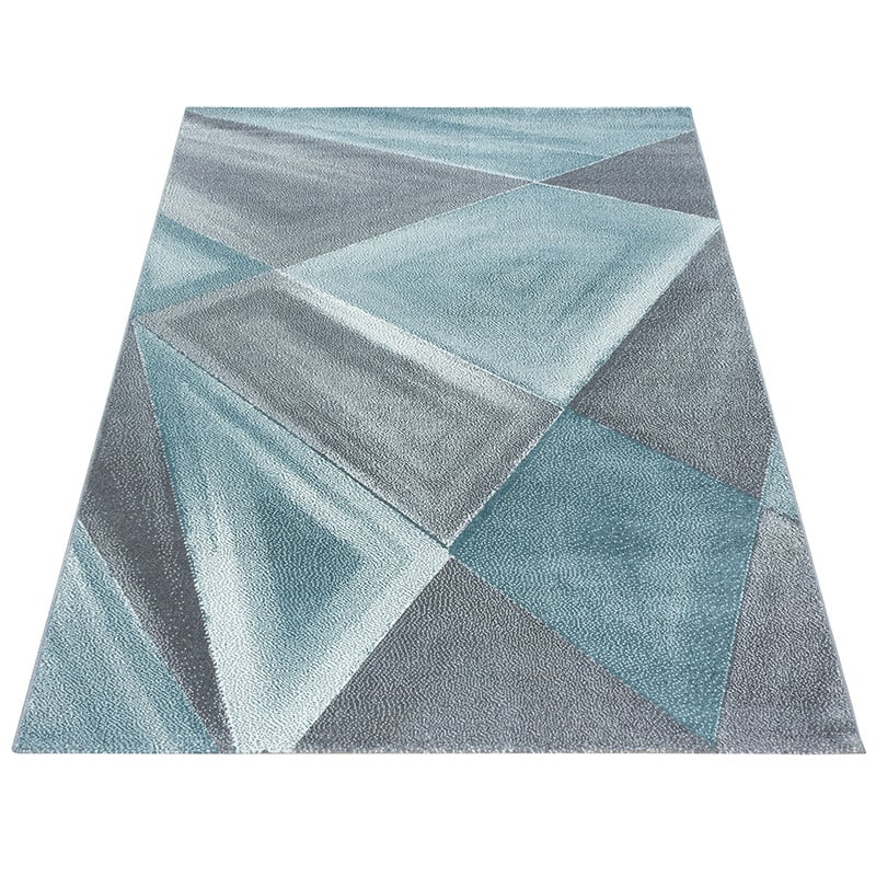 Modern Floor Rug - Brick Blue 1130