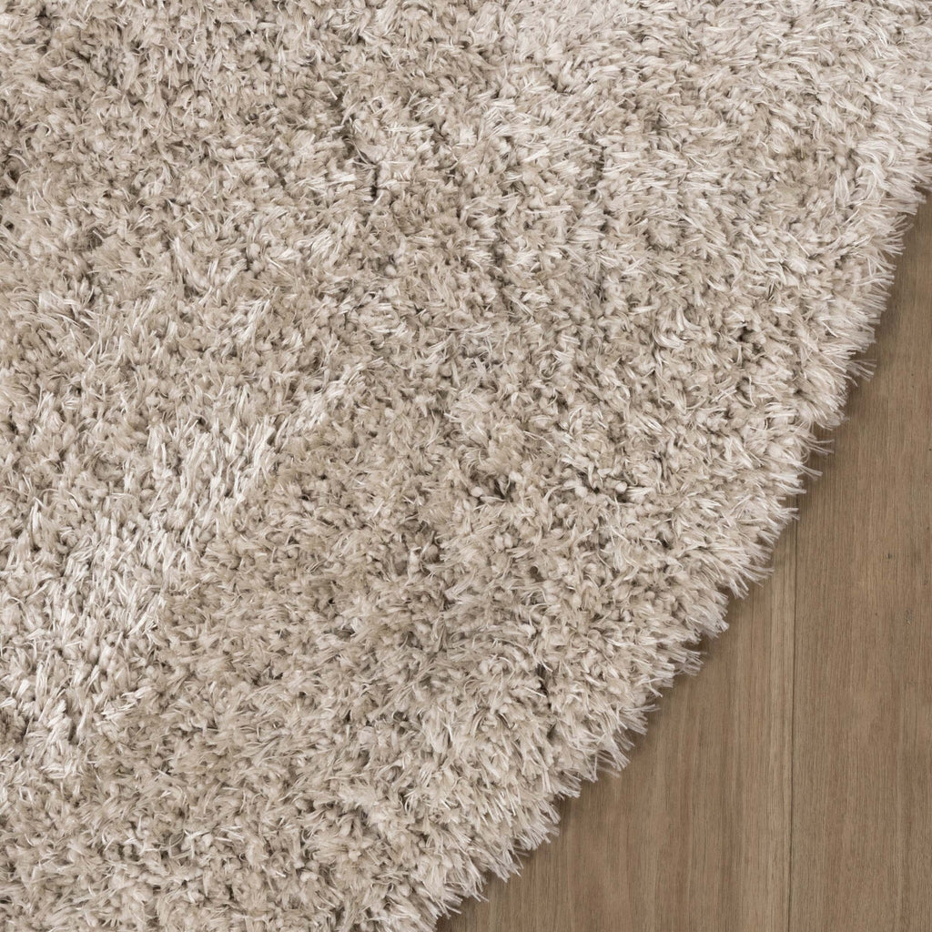 Oval Shaggy Rug - Blaze Beige/Grey