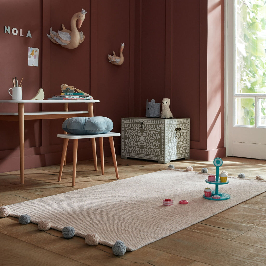Play Mat - Pepito Fringe Pink/Grey