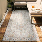 Washable Runner - Domingo Mandala White