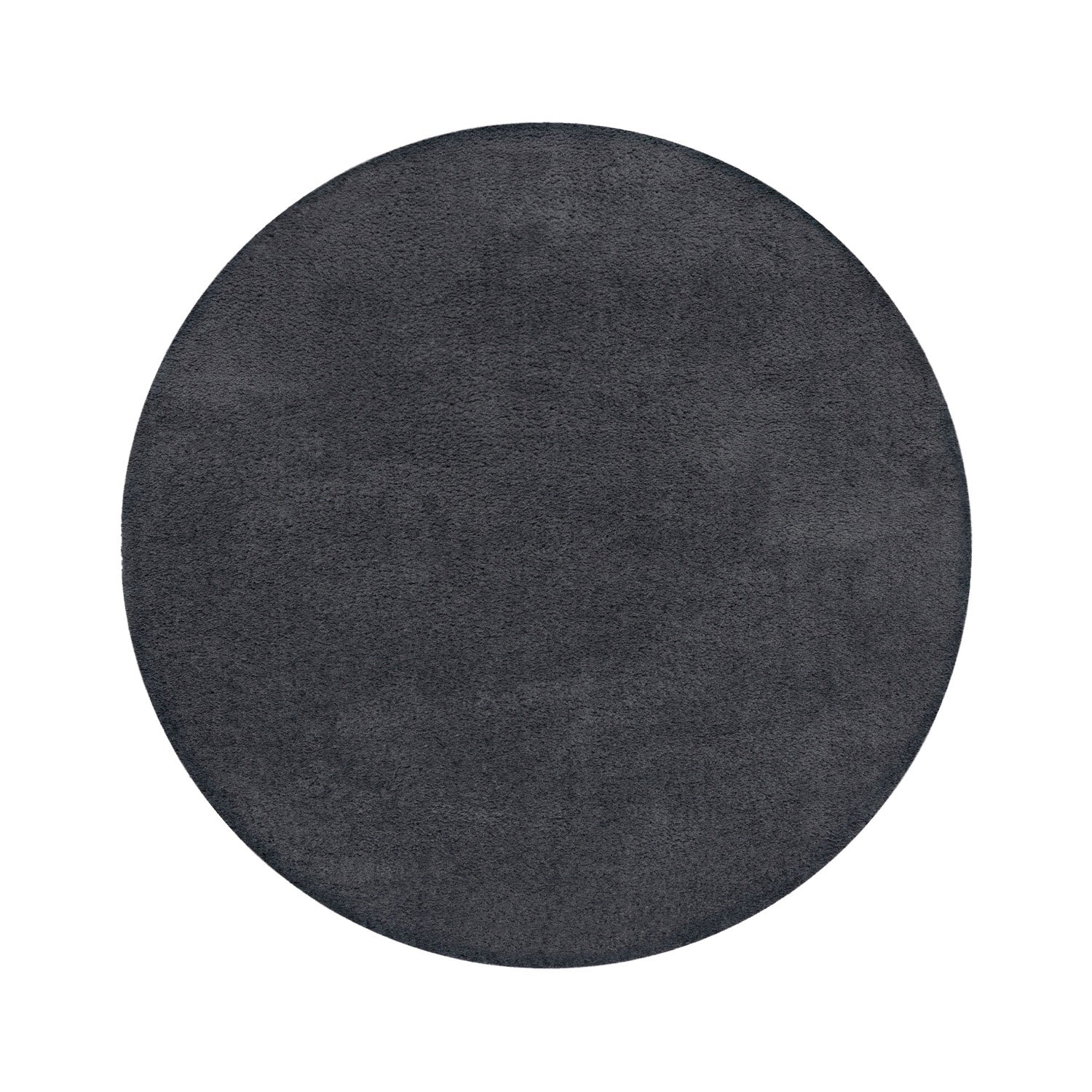 Round shaggy floor rug - Farenzo Grey