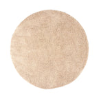 Round High Pile Rug - Lofty Beige