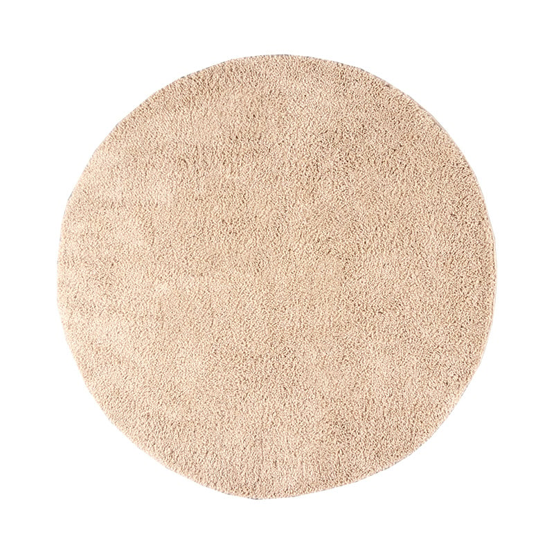 Round High Pile Rug - Lofty Beige