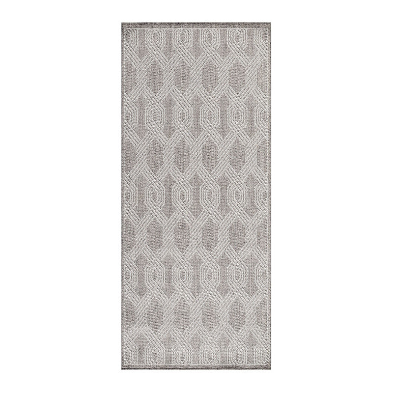 Jute Balcony Rug - Aruba Pattern Grey