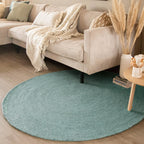 Round Wool Rug - Wise Blue