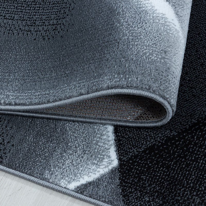 Modern Floor Rug - Streaky Design Black