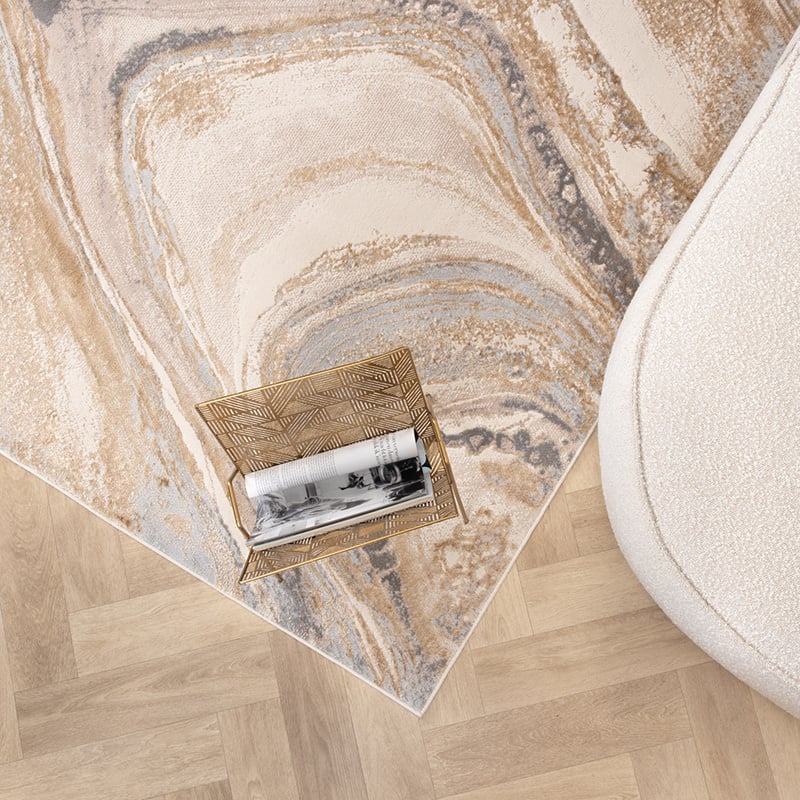 Marble Rug - Leonore Noce Cream/Brown