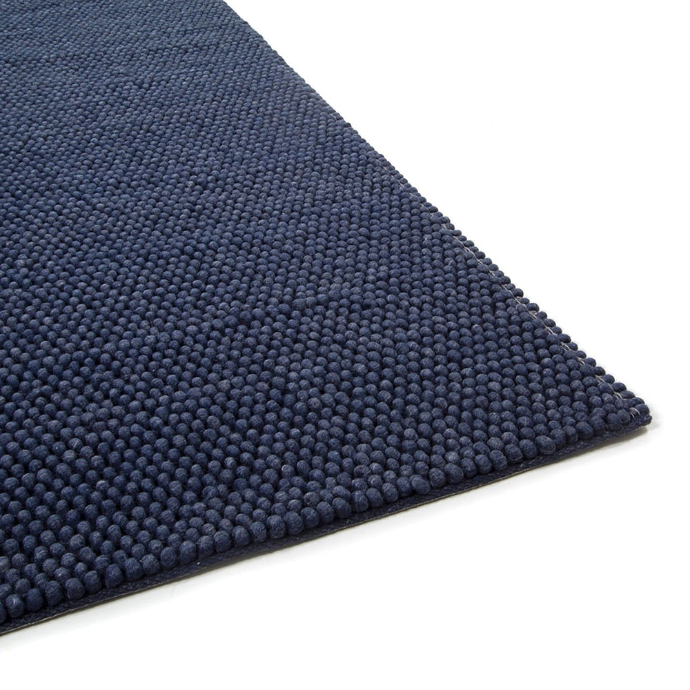 Wool floor rug to measure - New Loop Dark Blue 290