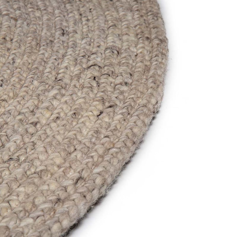 Round wool floor rug - Bellano ST Light grey 814