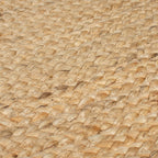 Round jute floor rug - Kahano Natural/Black