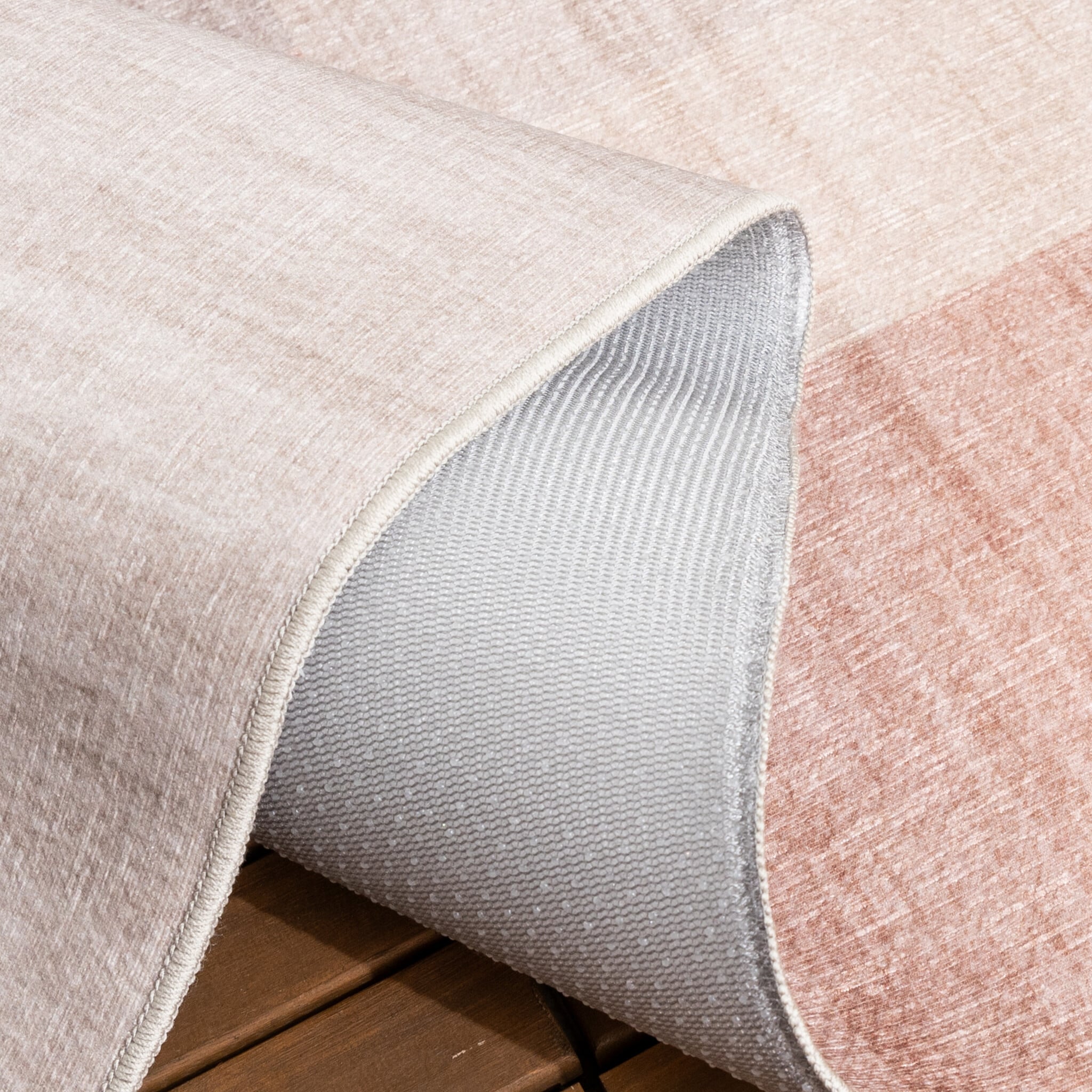 Abstract Outdoor Rug - Groovy Shapes Cream/Terra