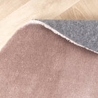 Round Washable Viscose Rug - Vive Dusty Pink