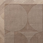 Wool Rug - Giselle Circles Beige
