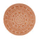 Round Modern Outdoor Rug - Porto Aztec Terracotta