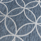 Geometric Outdoor Rug – Faro Ripple Blue