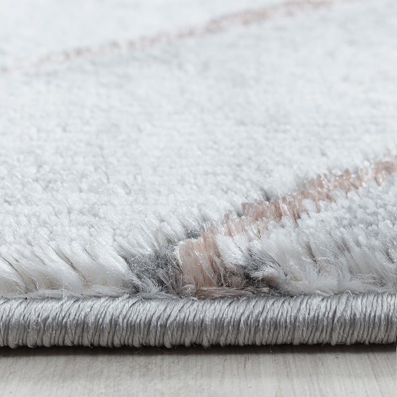 Modern floor rug - Marble Square Grey/Brown