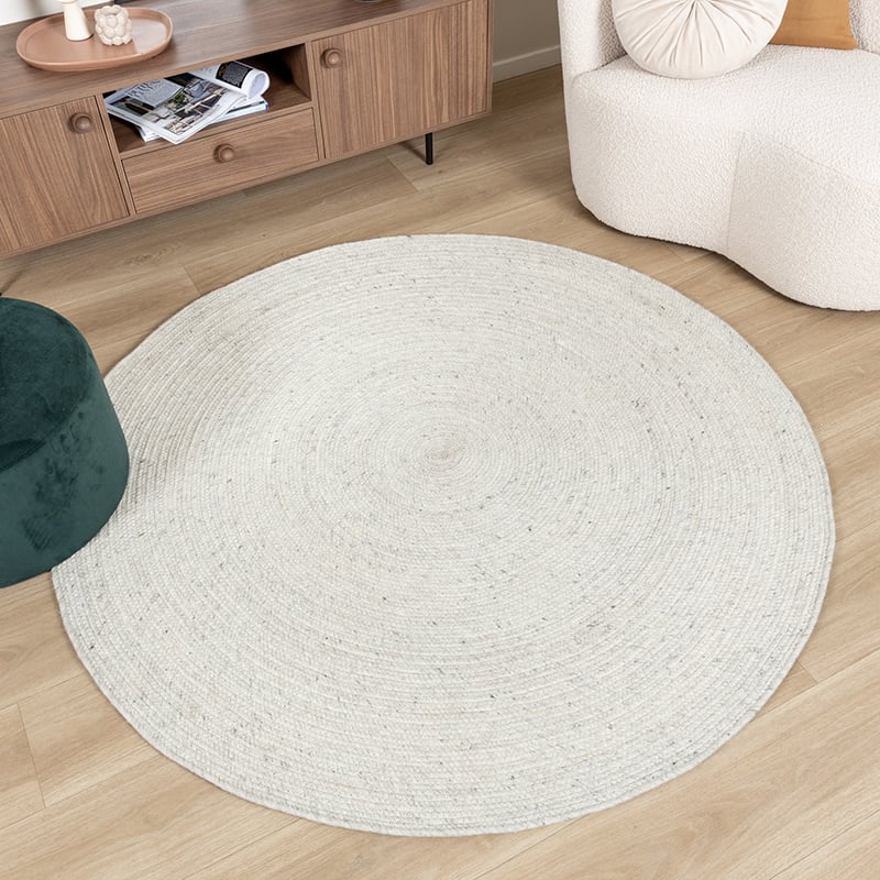 Round Wool Rug - Wise Grey/Blended