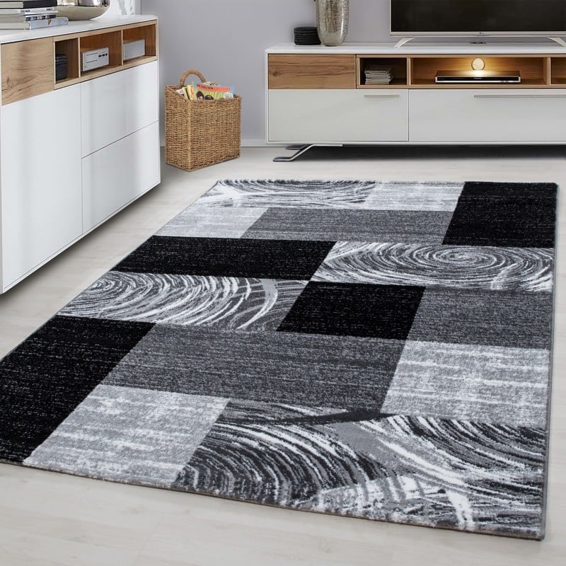 Modern floor rug - Jena Black 9220