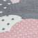 Round Children's Floor Rug - Bambi Clouds Pink